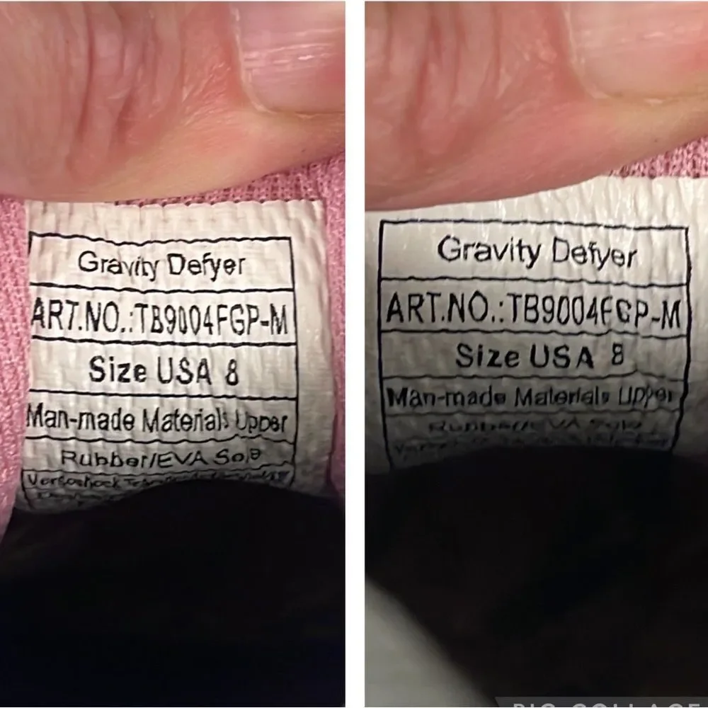 Gravity Defyer Women's G-Defy Super Walk Gray Pink Athletic Shoes 8 US
